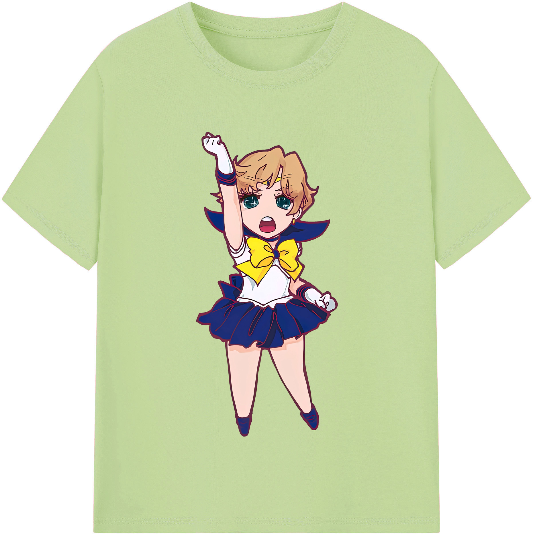 （画像用） 美少女戦士セーラームーン 天王はるか Sailor Moon Tenoh Haruka 綿100％半袖Tシャツ（フロントプリント）